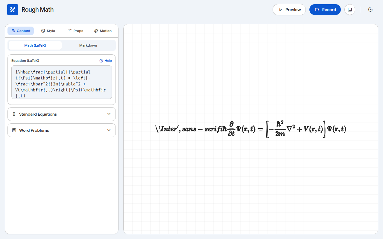 Rough Math Workspace Merged